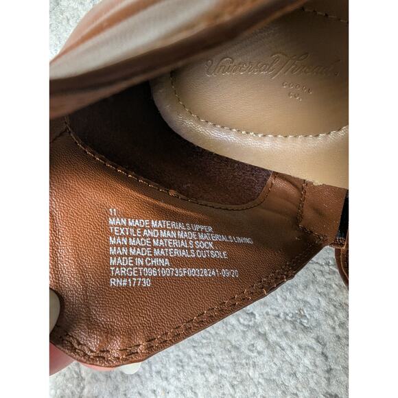 Universal Thread Nora Cut Out Ankle Booties Womens Size 11 dark cognac vegan - Picture 8 of 9